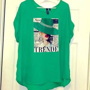 A’jumma short sleeve was $45 only $10 dark green shoes sold